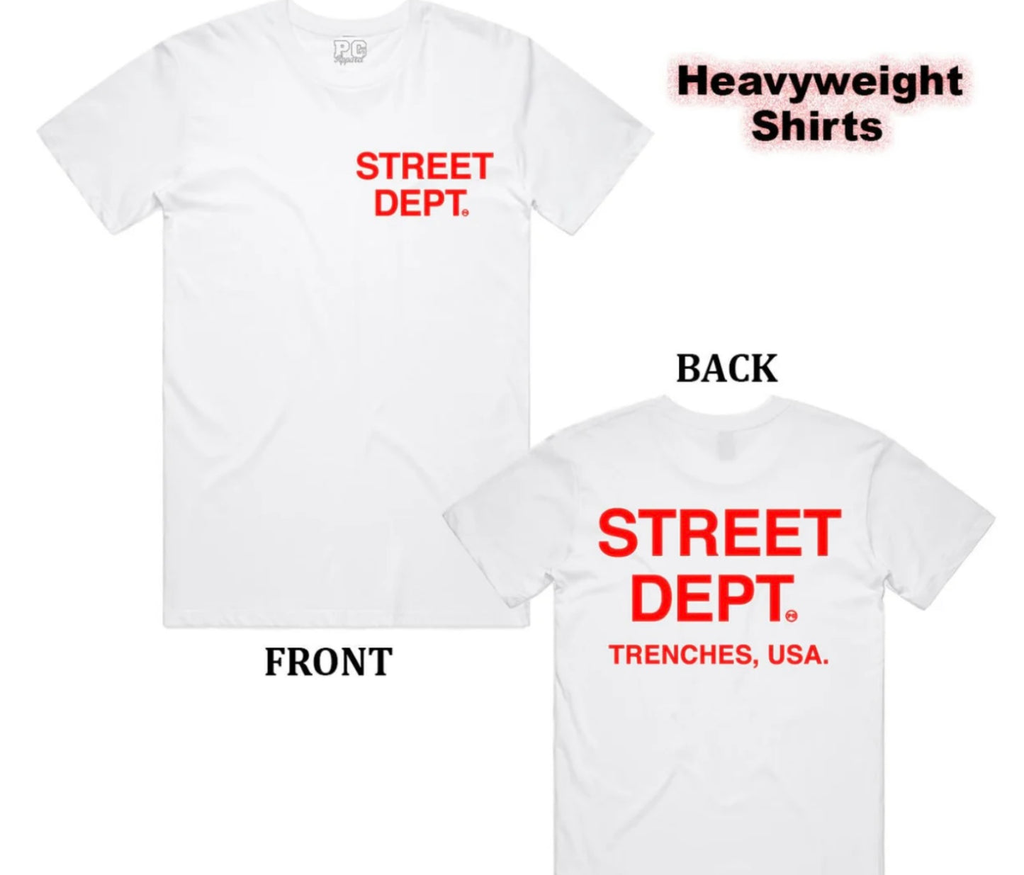 Street Dept - White/Red "Street Dept" Shirt
