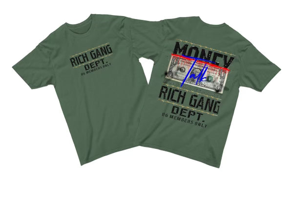 Game Changer - Hunter Green "Rich Gang Dept" Shirt