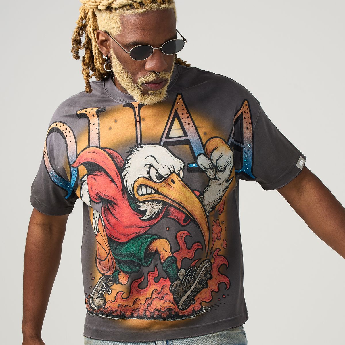Duaa - Grey "AngryBird" Shirt