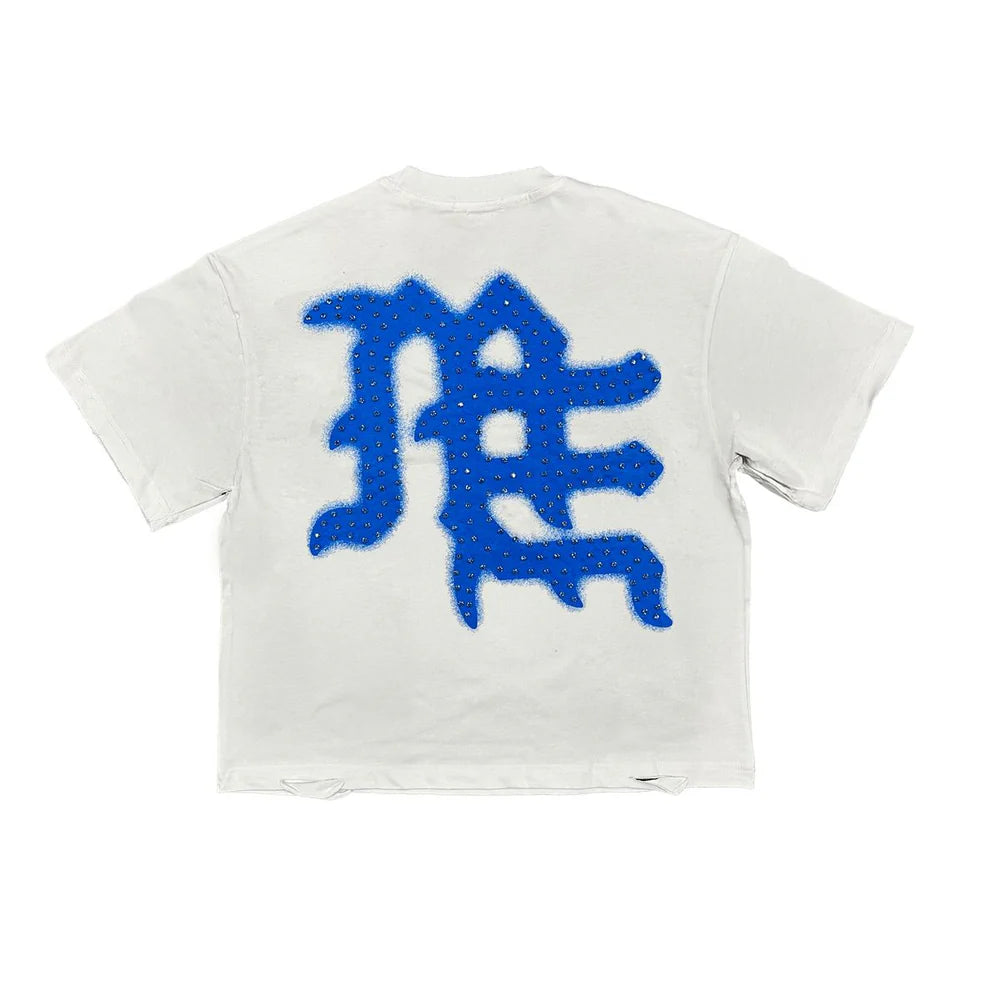 Mixed Emotions - White/Blue "Emotions Never Die" Shirt