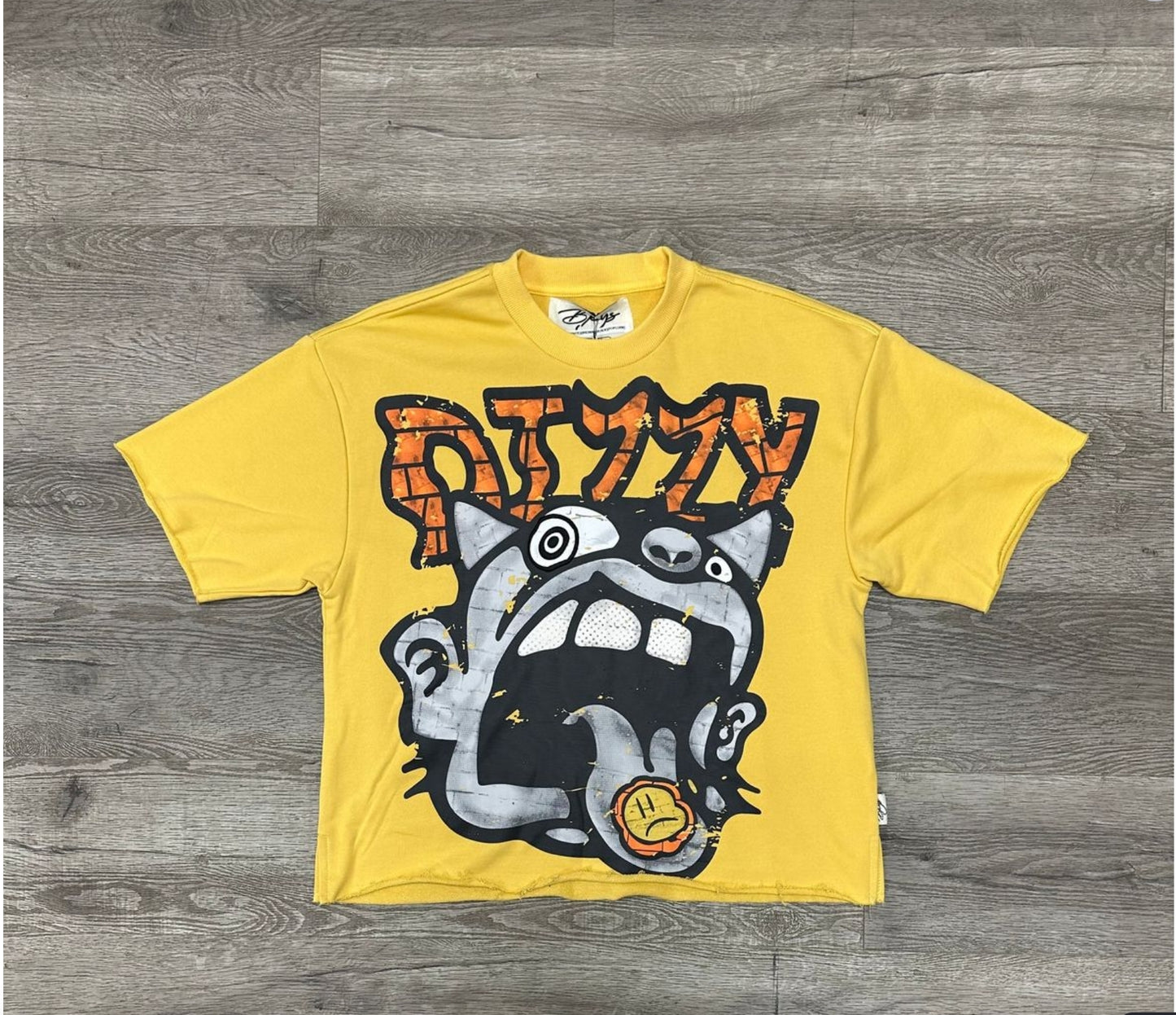BKYS - Yellow "Dizzy" Crop Shirt