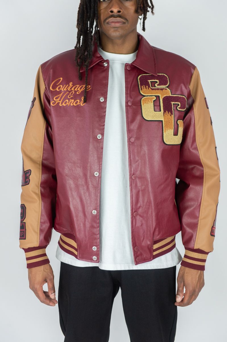 Rebel Minds - Superior Maroon  Varsity Jacket