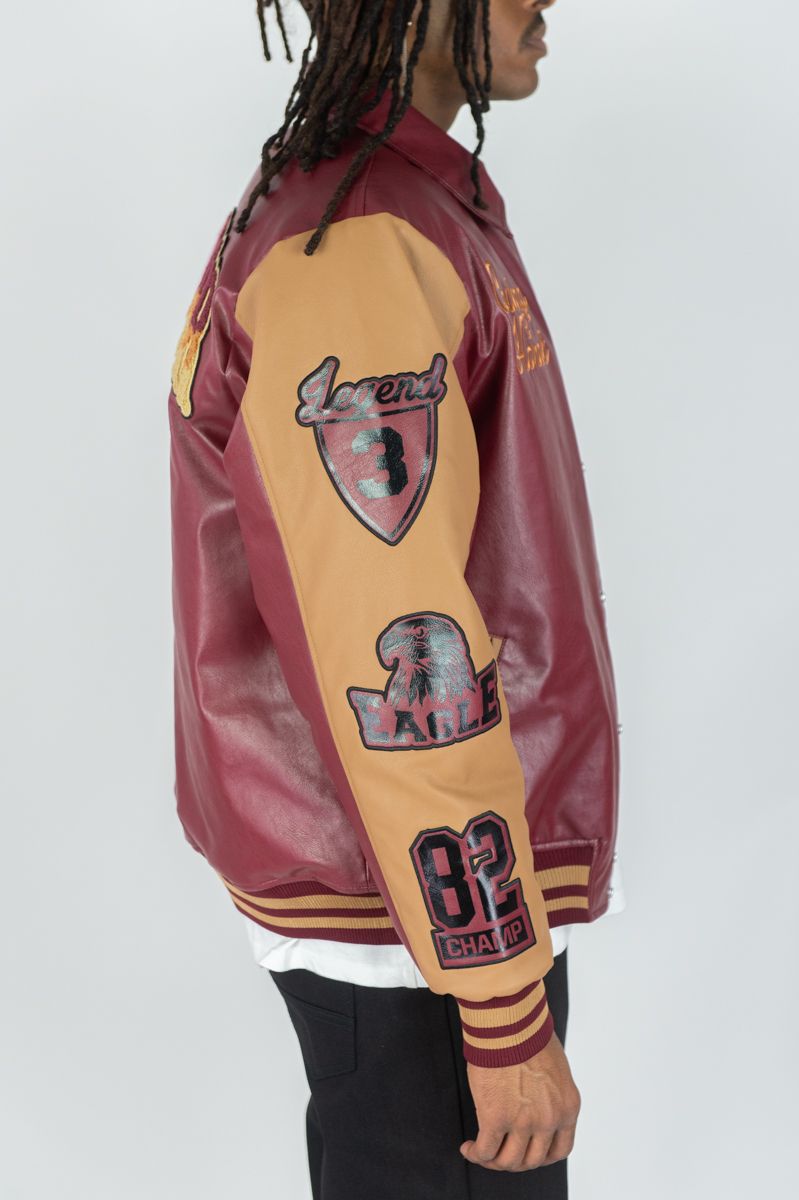 Rebel Minds - Superior Maroon  Varsity Jacket