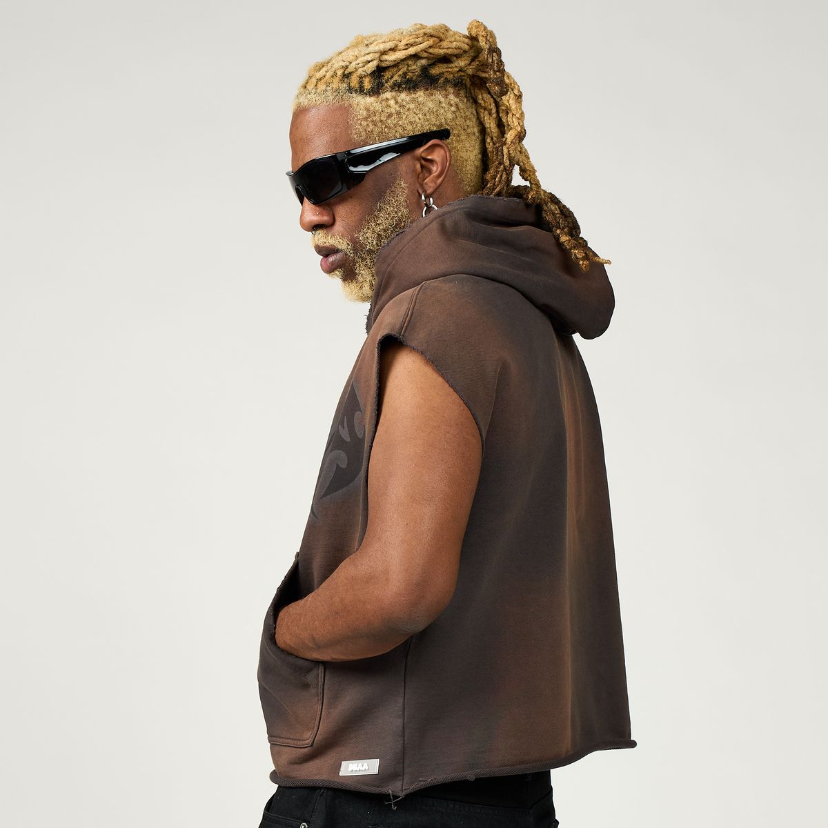Duaa -  Grey Wash "Blade" Hoodie