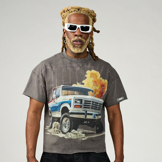 Duaa - Grey "Pickup Truck" Shirt
