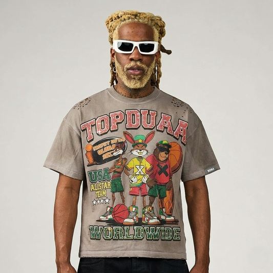 Duaa - Brown Wash "All Star" Shirt