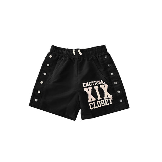 Mixed Emotions - Black"Backyard" Nylon Shorts