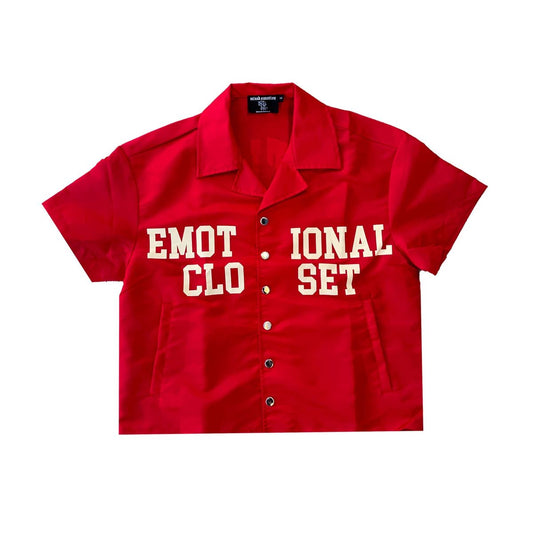 Mixed Emotion - Red “Backyard” Nylon Shirt