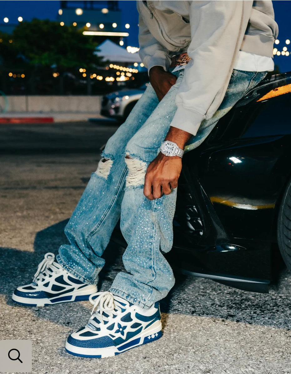Mixed Emotions - Rhinestone Blue Jeans