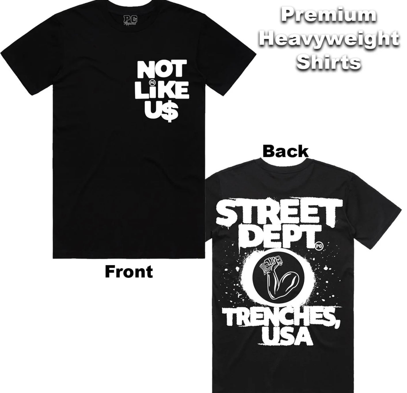 Street Dept - Black/White "Not Like Us" Shirt