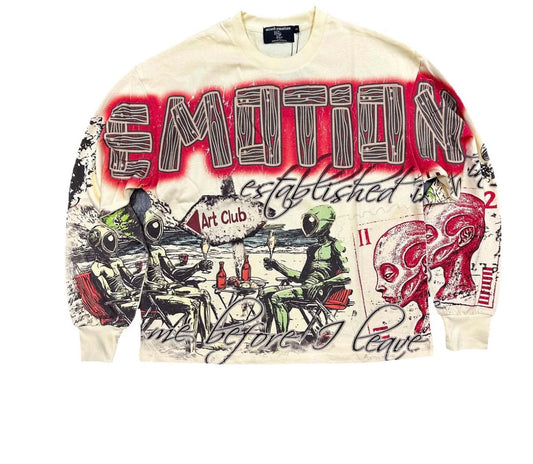 Mixed Emotions - Cream"Art Club" Long Sleeve Shirt