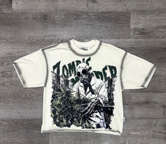 BKYS - Off White "Gasmask" Crop Shirt