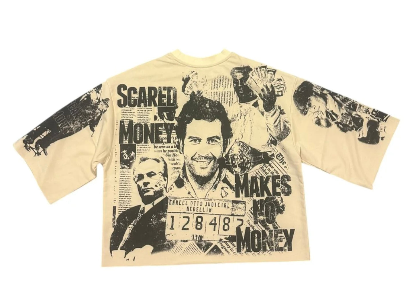 Concept - Cream "Scared" Crop Shirt