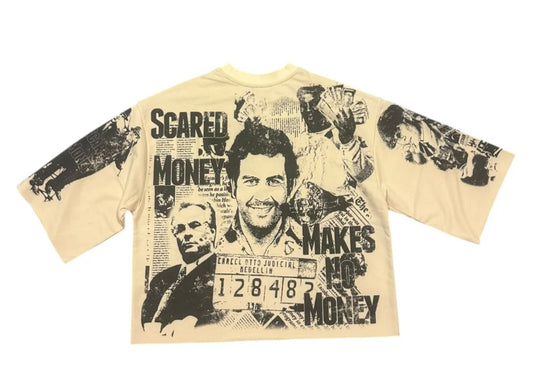Concept - Cream "Scared" Crop Shirt