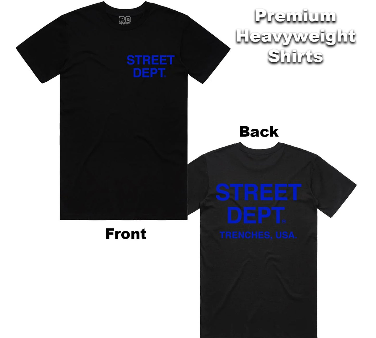 Street Dept - Black/Royal Blue “Street Dept” Shirt
