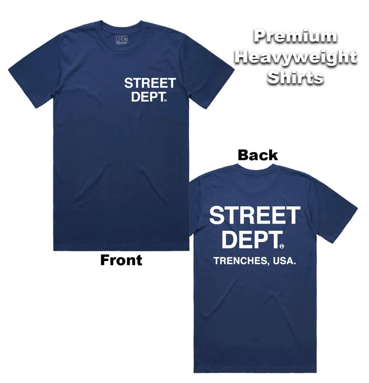 Street Dept - Cobalt Blue/White “Street Dept “ Shirt