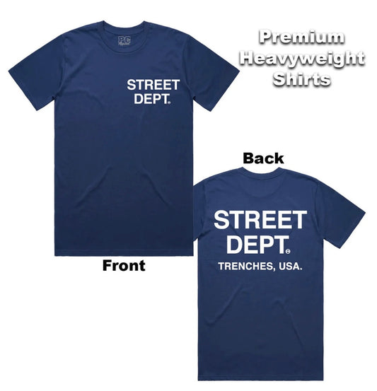 Street Dept - Cobalt Blue/White “Street Dept “ Shirt