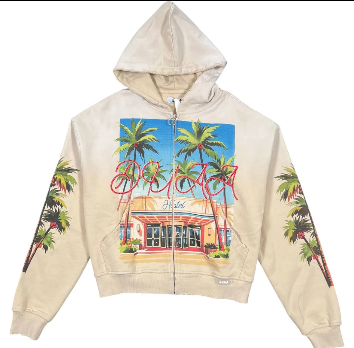 DUAA - Cream "Stay" Hoodie