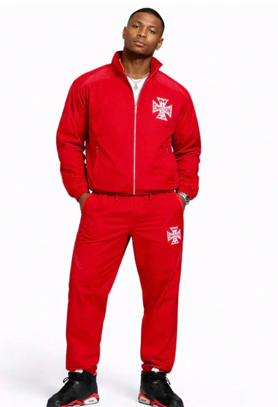 Mixed Emotions - Red "West Coast" Nylon Jacket