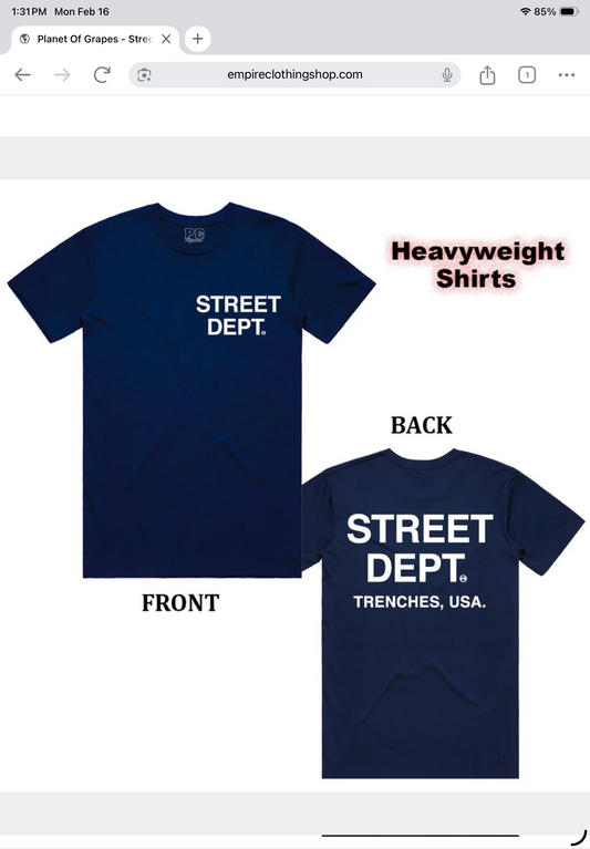 Street Dept - Navy Blue "Street Dept" Shirt