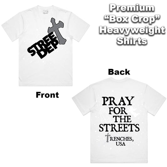Street Dept - White/Black  "Silver Cross"Shirt
