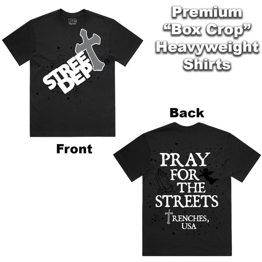 Street Dept - Black "Grey Cross"Shirt
