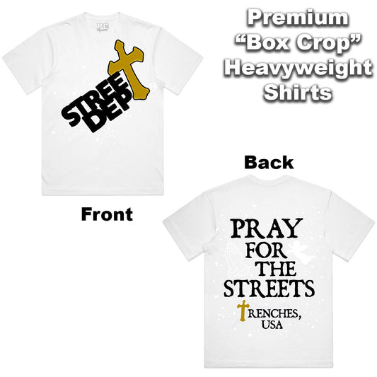 Street Dept - White/Black "Gold Cross" Shirt