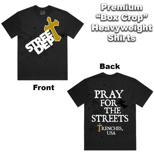 Street Dept - Black/White "Gold Cross" Shirt