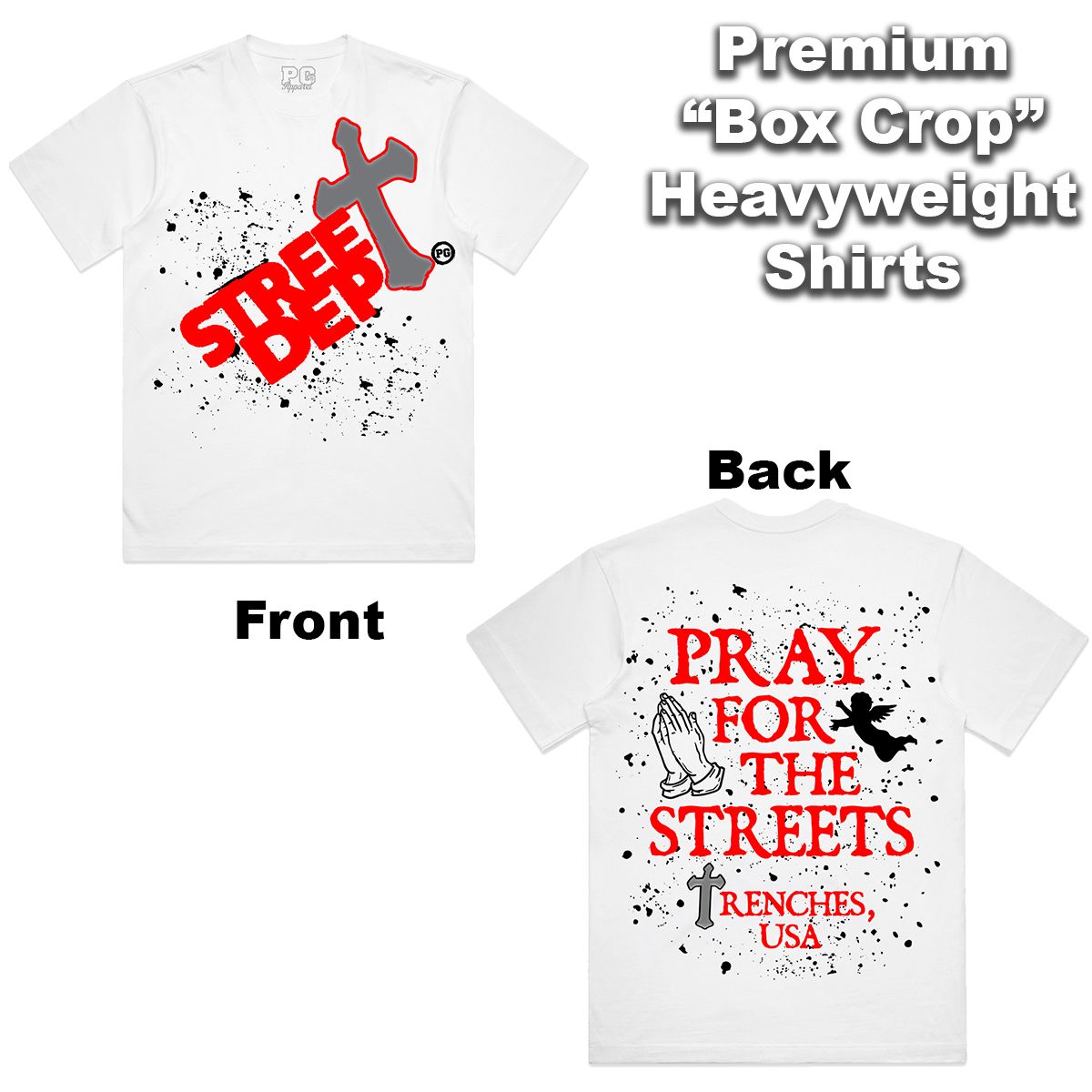 Street Dept - White/Red "Silver Cross" Shirt