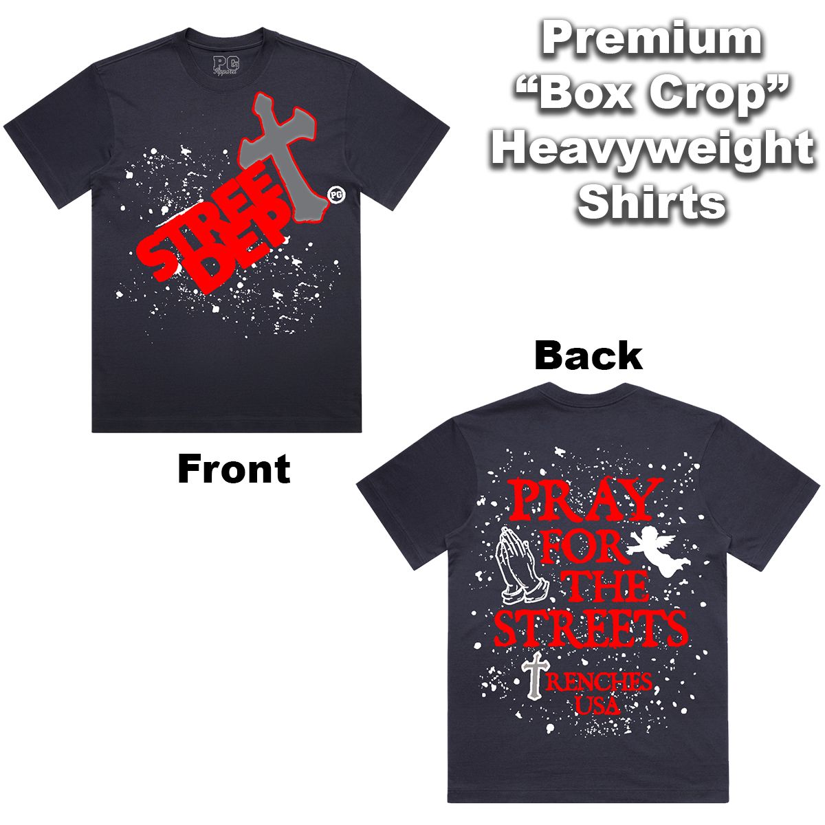 Street Dept - Black/Red " Silver Cross"Shirt