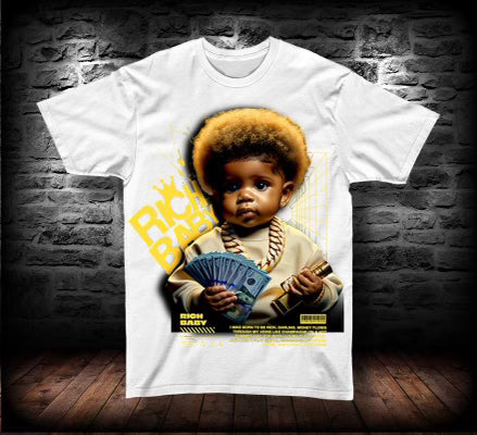 Game Changer - White "Rich Baby" Shirt