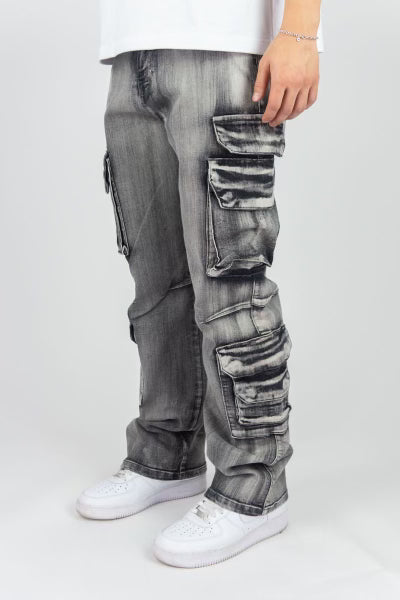 Rebel Minds - Jeans Grey Cargo Jean