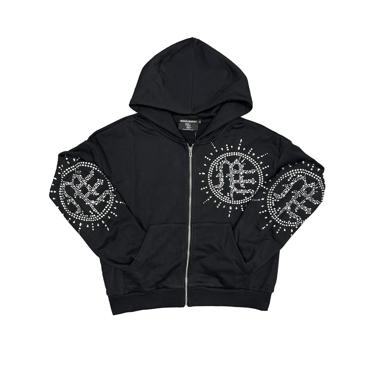 Mixed Emotions - Black "Eclipse Rhinestone" Hoodie
