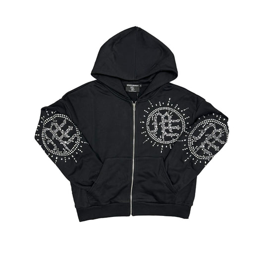 Mixed Emotions - Black "Eclipse Rhinestone" Hoodie