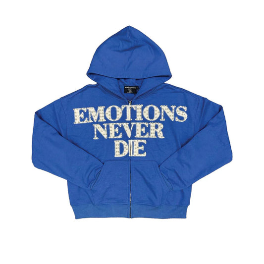 Mixed Emotions - Blue "Emotion Never Die" Hoodie