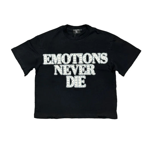 Mixed Emotions - Black/White "Emotions Never Die" Shirt