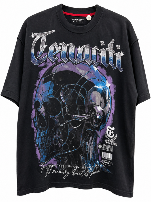TENACITI - Black "Retro Skull" Shirt