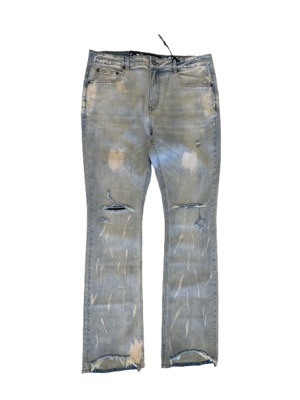 Serenede - Light Wash Stacked Jeans