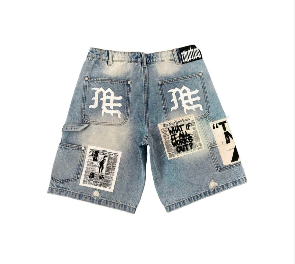 Mixed Emotions - Blue "AI" Shorts