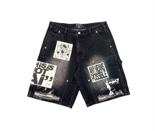 Mixed Emotions - Black "AI" Shorts