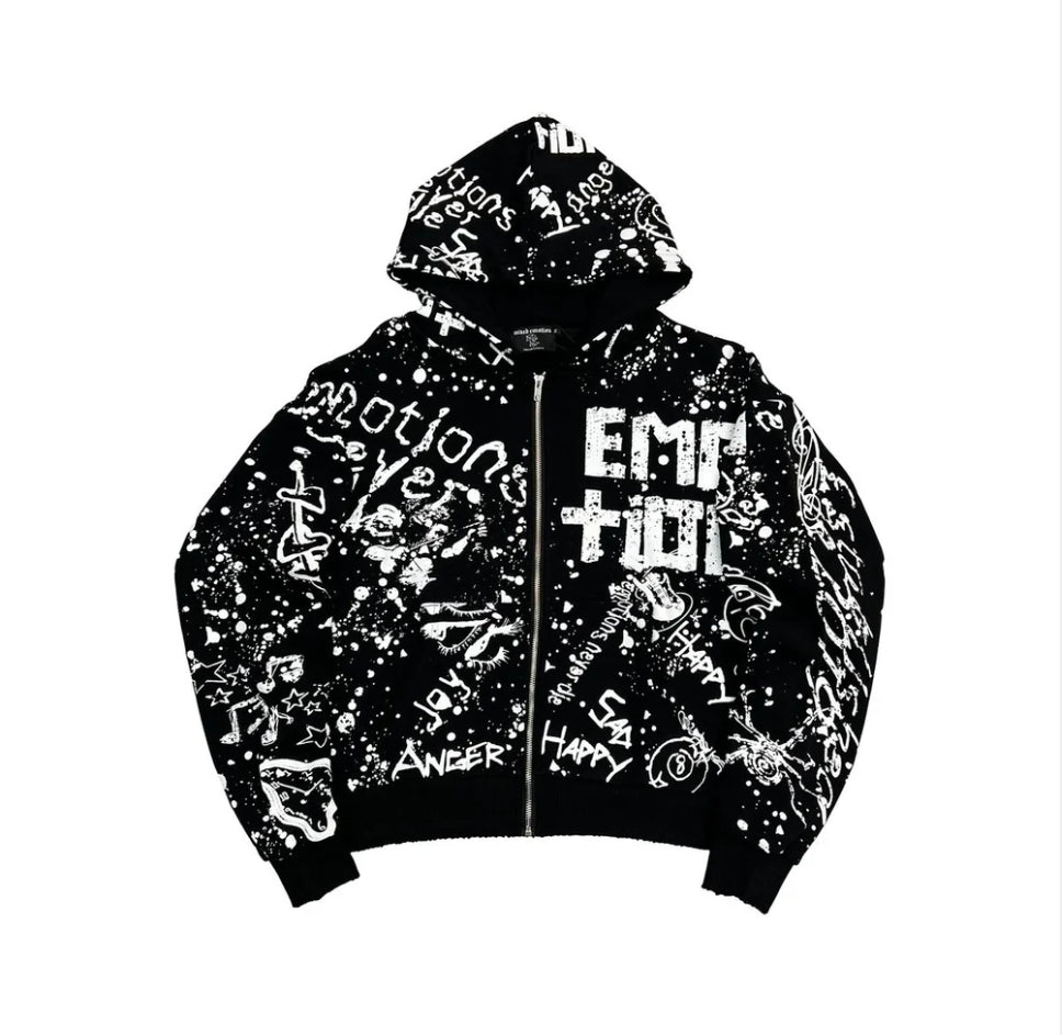 Mixed Emotion - Black "Graffiti" Hoodie