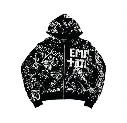 Mixed Emotion - Black "Graffiti" Hoodie