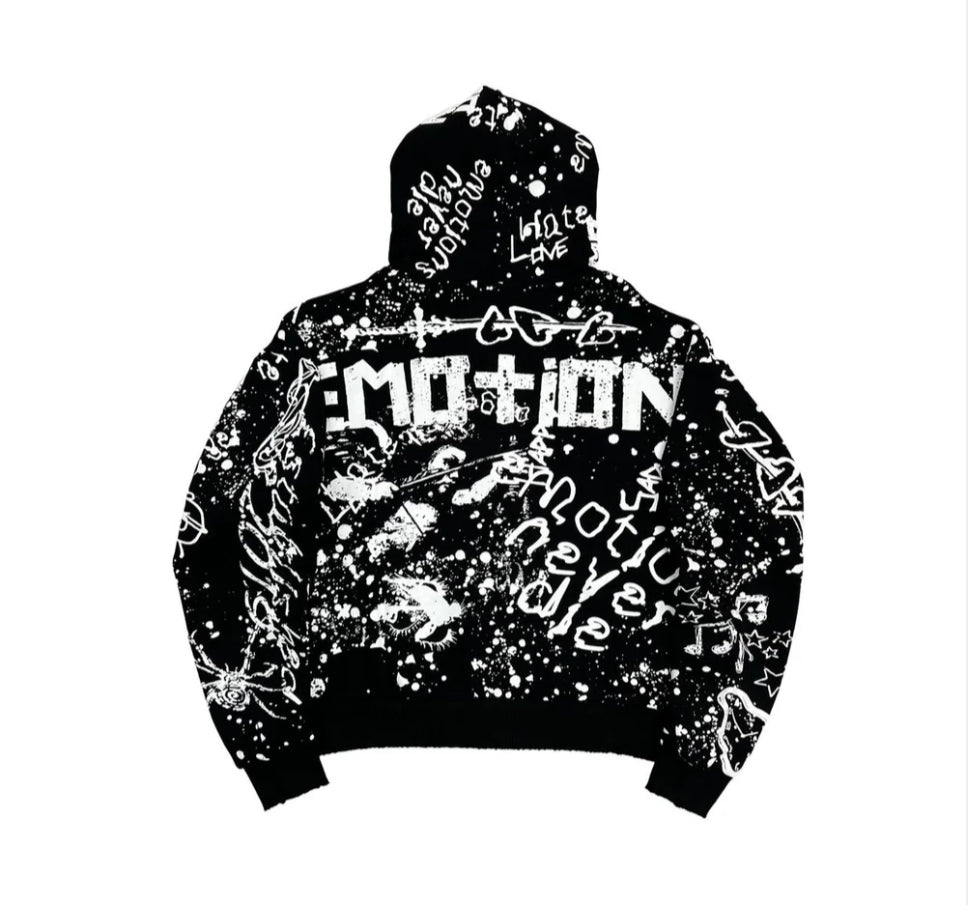 Mixed Emotion - Black "Graffiti" Hoodie
